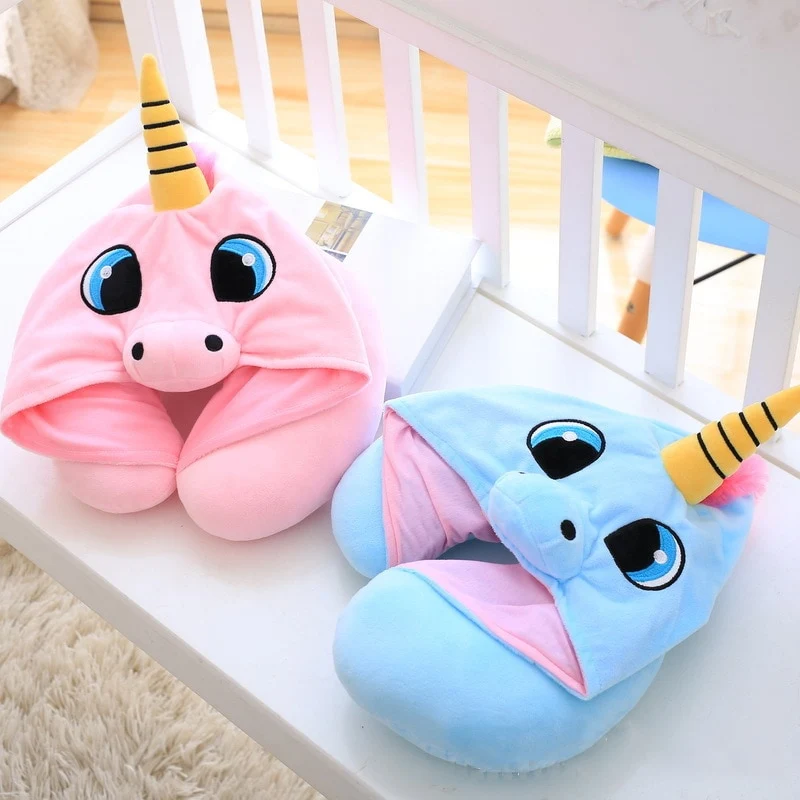 Flauschige Einhorn Mütze