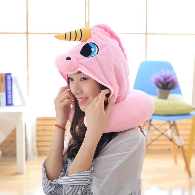 Flauschige Einhorn Mütze