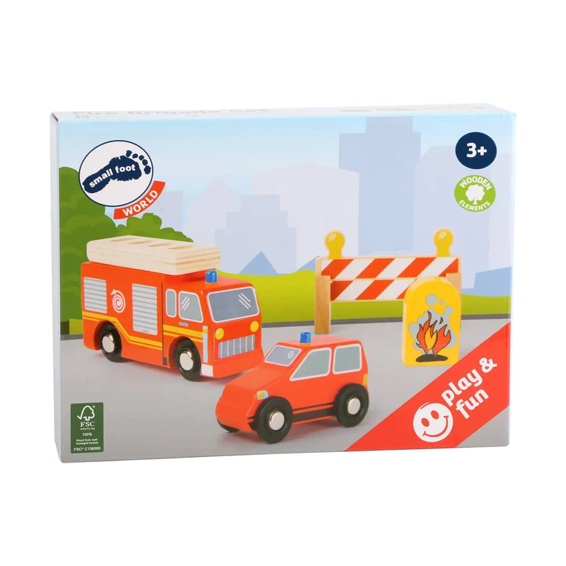 Feuerwehr Spielzeug-Set mit Feuerwehrauto