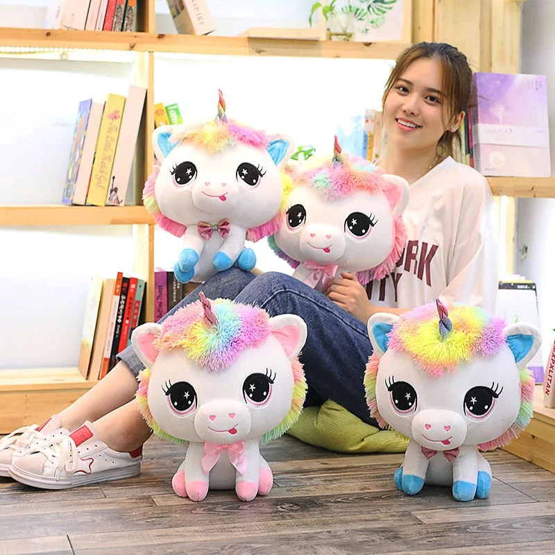 Bunte Manga Regenbogen Einhorn Kuscheltiere