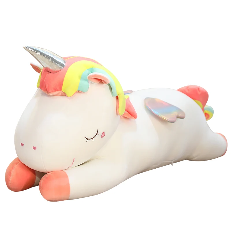 Buntes schlafendes Einhorn Kuscheltier 60cm bis 100cm