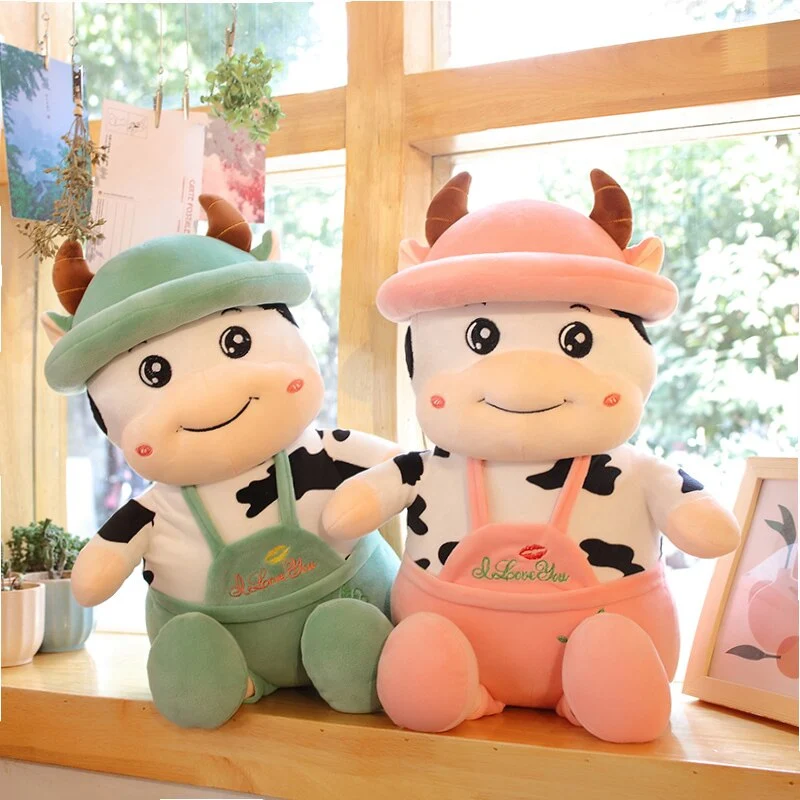 50/80cm Kawaii Lustige Kuh Stofftier