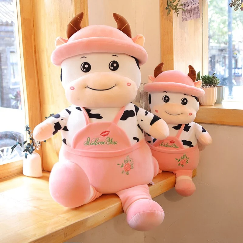 50/80cm Kawaii Lustige Kuh Stofftier