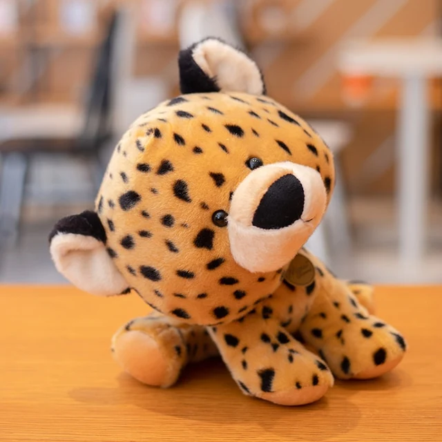 Lustige Stofftiere in Cartoon Optik: Tiger, Elefant, Eule, Hippo, Bär, Frosch, Schweinchen, Husky, Leopard zur Wahl