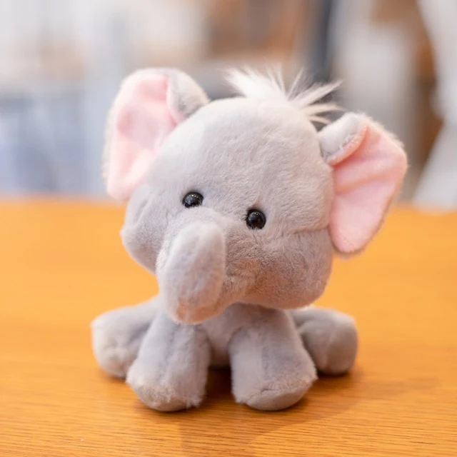 Lustige Stofftiere in Cartoon Optik: Tiger, Elefant, Eule, Hippo, Bär, Frosch, Schweinchen, Husky, Leopard zur Wahl