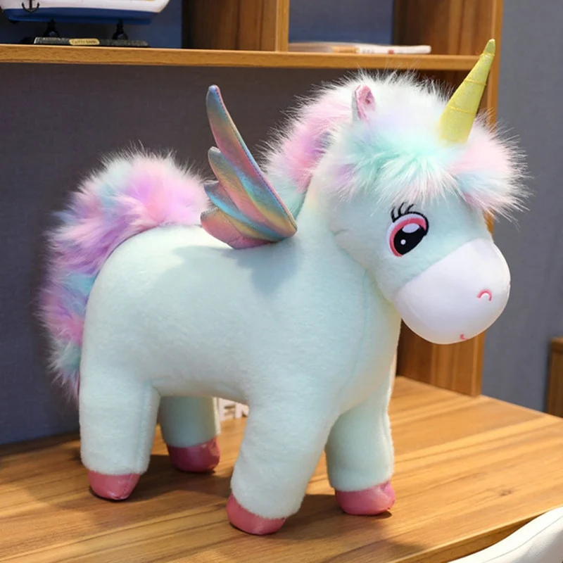 Niedliches Einhorn mit Flügeln Stofftier