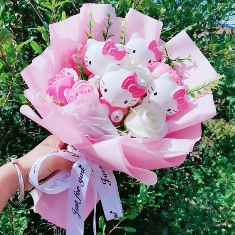 Plüschtier Hello Kitty – Kuscheltier - Stofftier Blüten