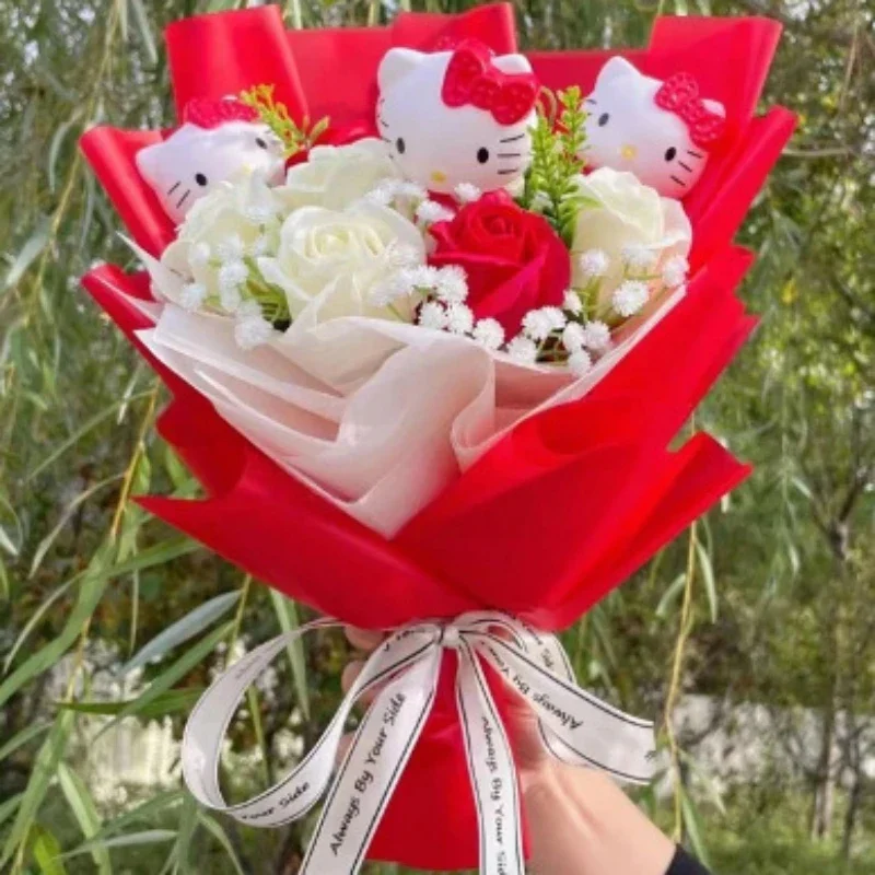 Plüschtier Hello Kitty – Kuscheltier - Stofftier Blüten