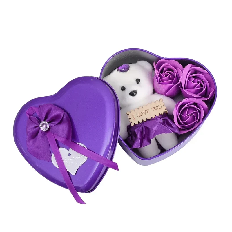 Plüschtier Herz Geschenkbox – Kuscheltier - Stofftier Rosen