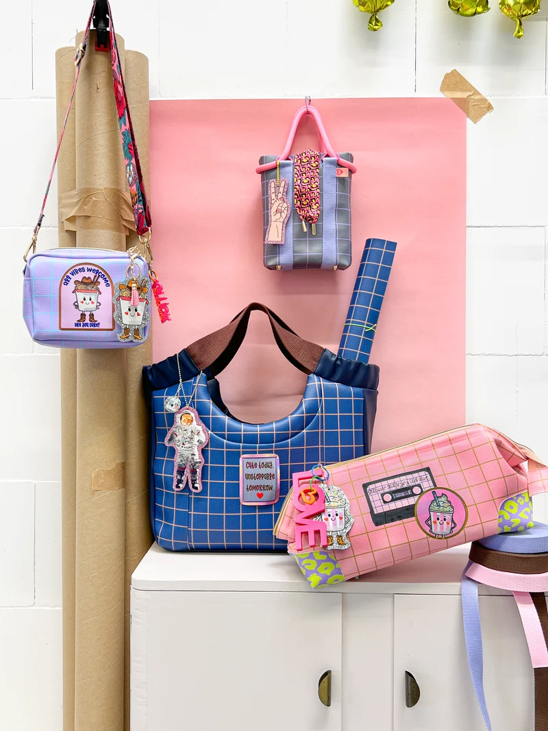 Kunstleder Happy Collection Karo by Cherry Picking - 285 grau
