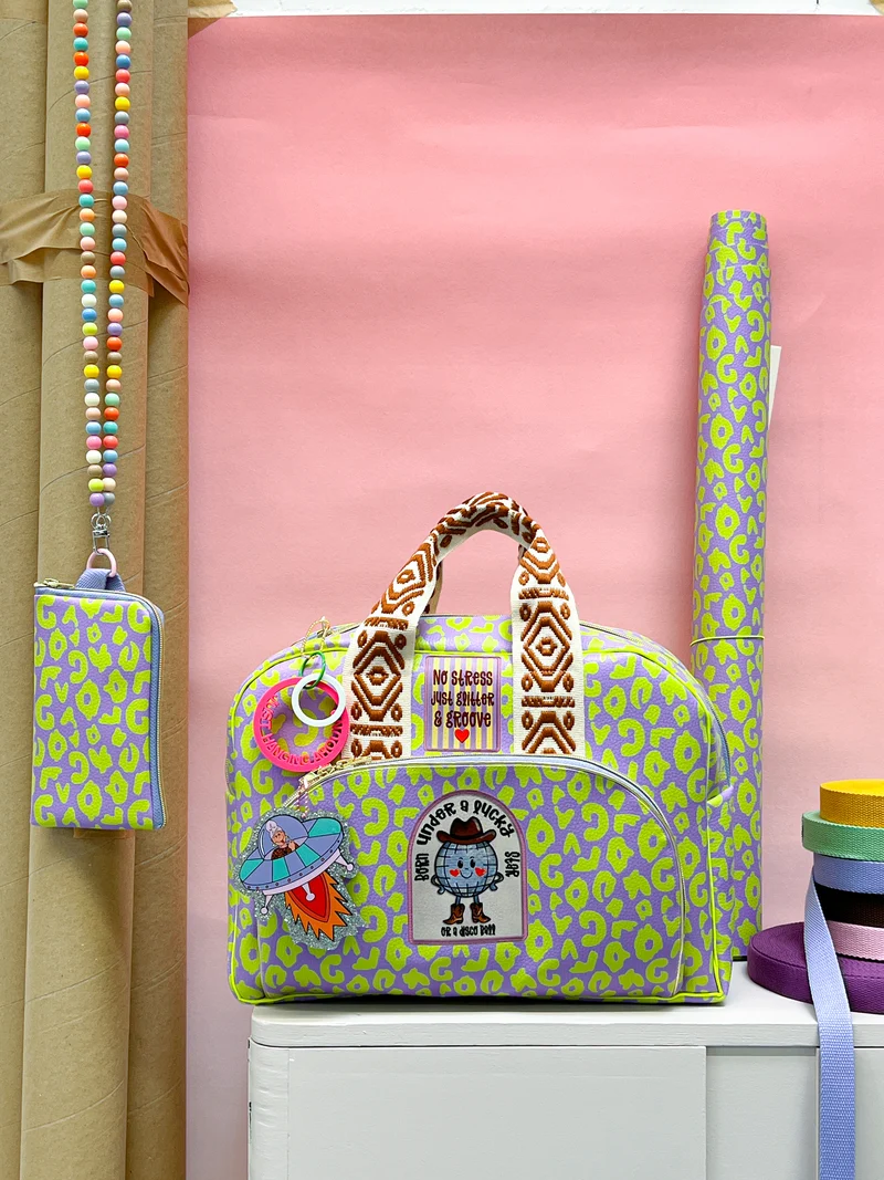 Kunstleder Happy Collection Leo by Cherry Picking - 642 flieder/kiwi