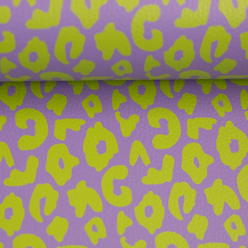 Kunstleder Happy Collection Leo by Cherry Picking - 642 flieder/kiwi