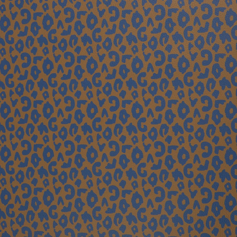 Kunstleder Happy Collection Leo by Cherry Picking - 175 ocker/blau