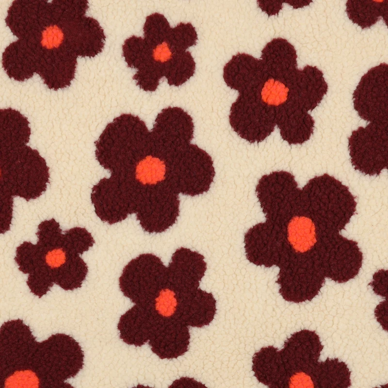Teddy Stoff Jacquard Flowers - natur