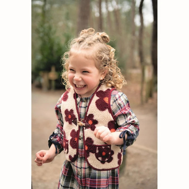 Teddy Stoff Jacquard Flowers - natur