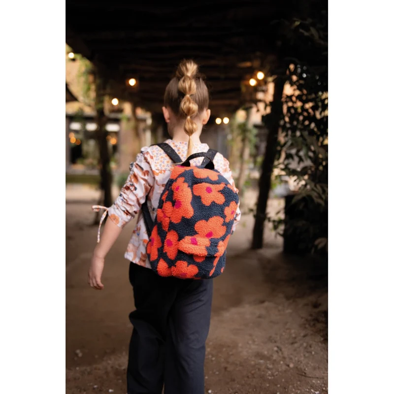 Teddy Stoff Jacquard Flowers - marine
