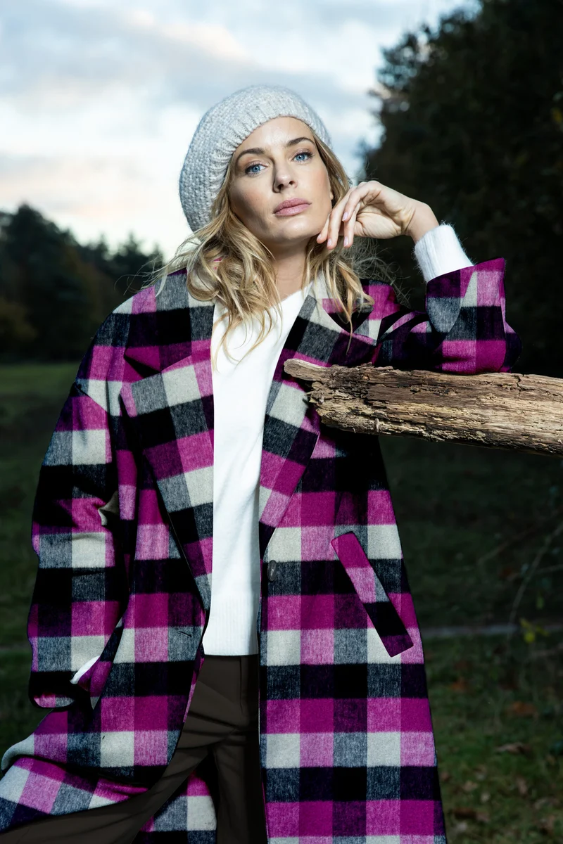 Woll-Jacquard Black Check