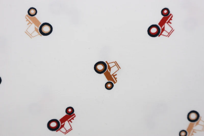 Baumwolljersey Kleiner Traktor - orange/rot
