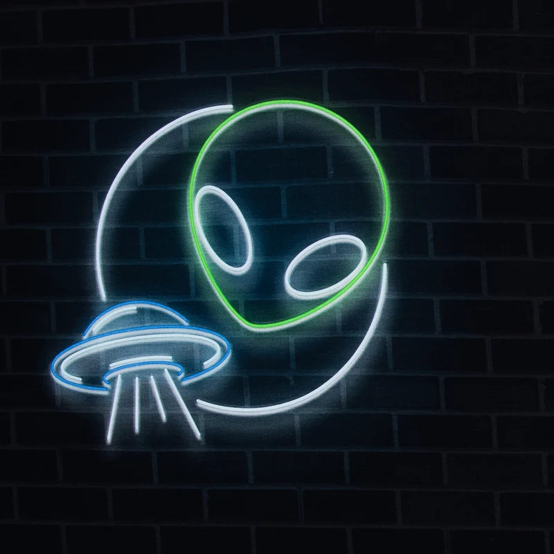 Panel French Terry Glow by Lycklig Design - Alien