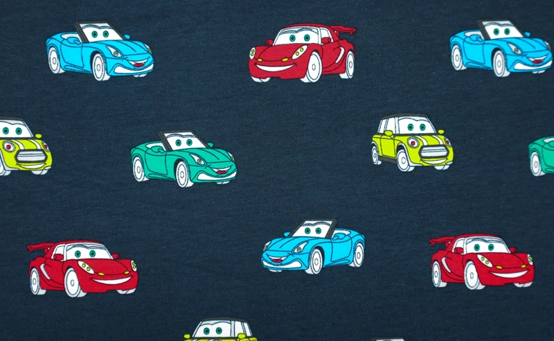 Baumwolljersey Niklas Cars - dunkelblau