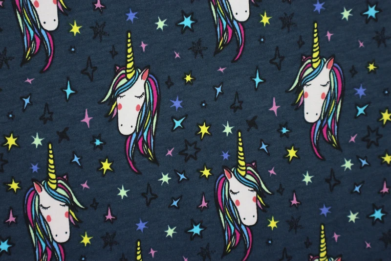 Baumwolljersey Sparkling Unicorn