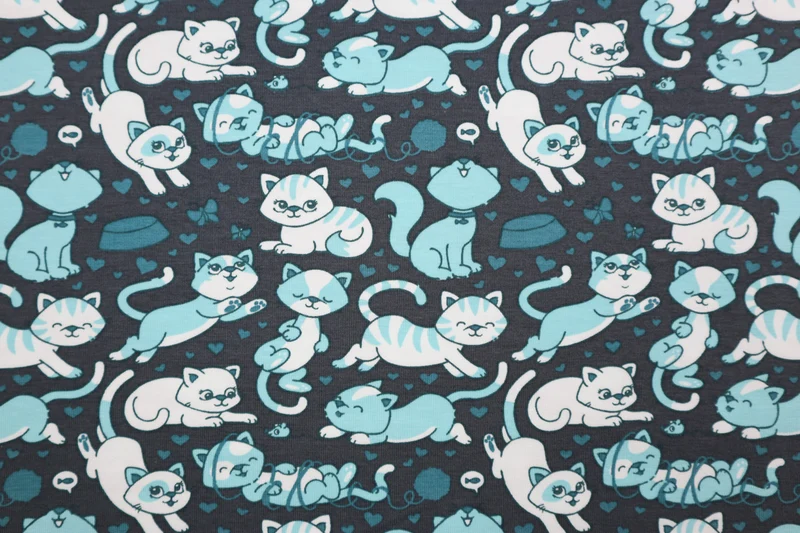 Baumwolljersey Cute Kitty