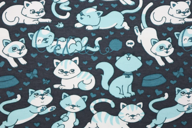 Baumwolljersey Cute Kitty