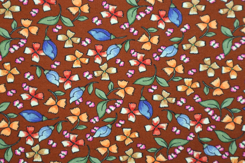 Baumwolljersey Bunte Blumen