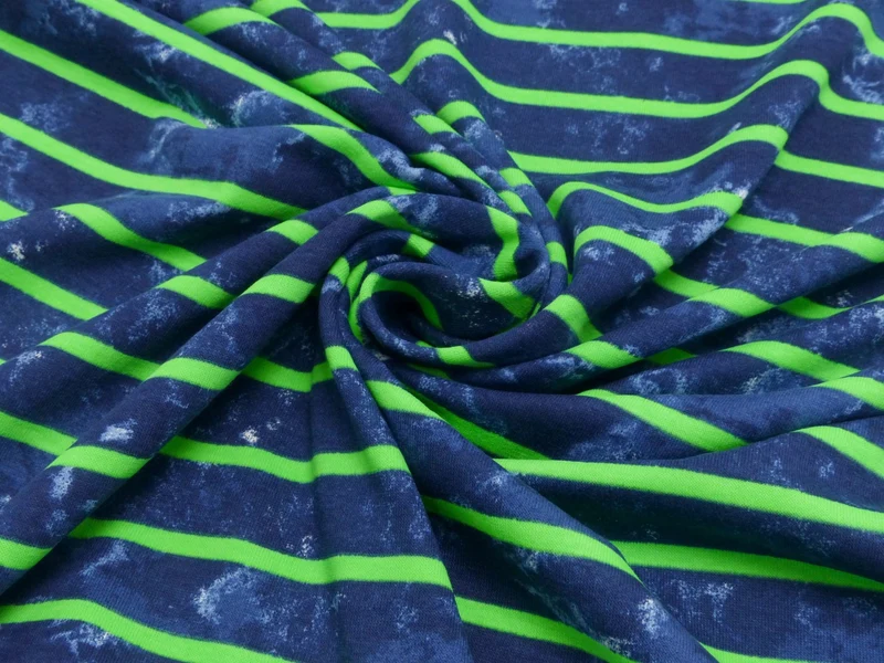 Baumwolljersey Neon Streifen