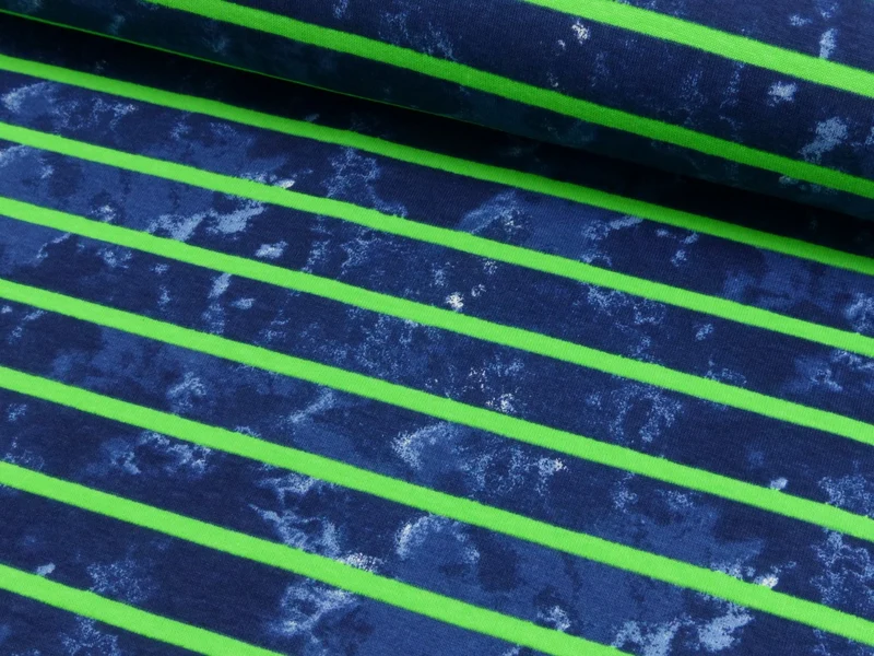 Baumwolljersey Neon Streifen