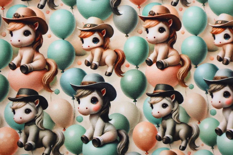 French Terry Pony Balloon