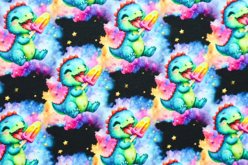 Baumwolljersey Digital Cute Dragon