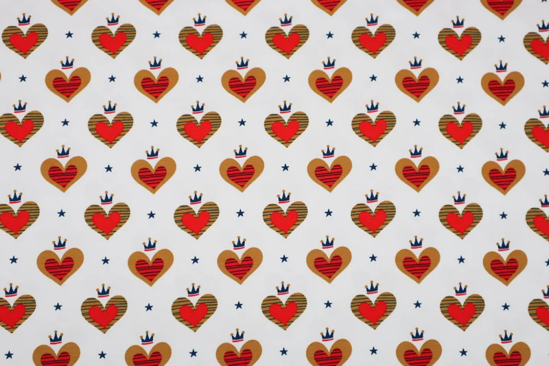 Baumwolljersey Royal Hearts