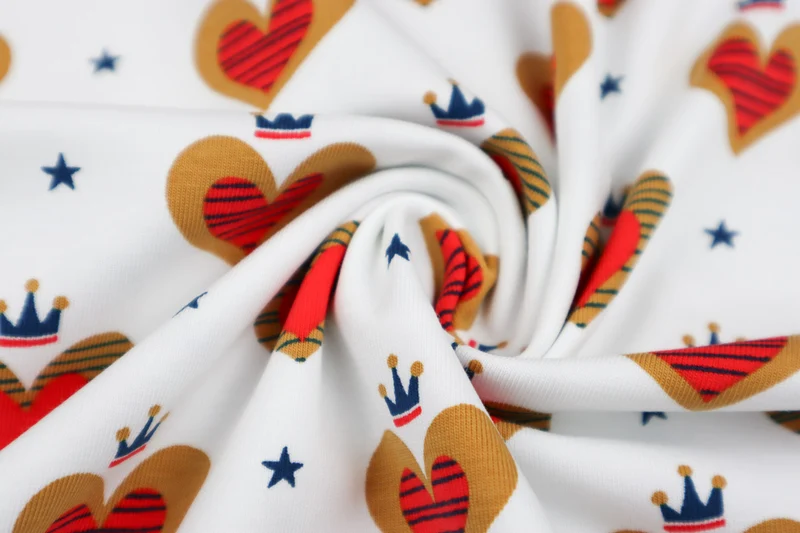 Baumwolljersey Royal Hearts