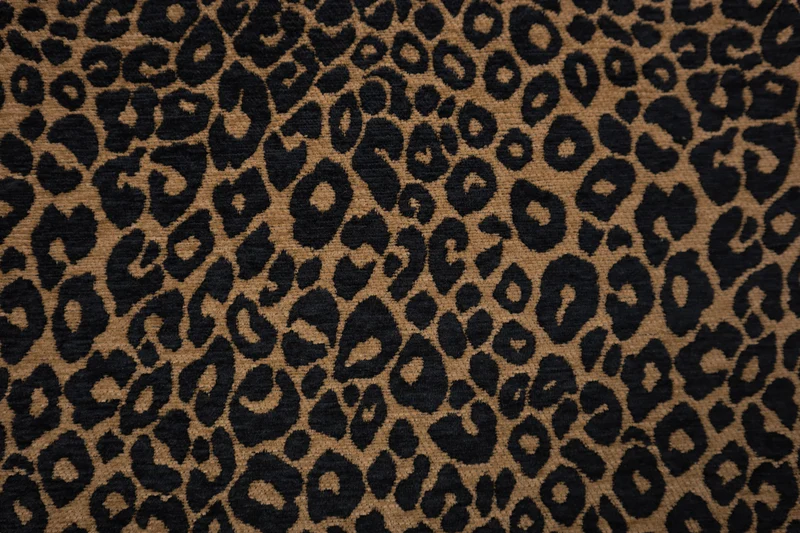 Chenille Dekostoff Wild Leo - schwarz/braun