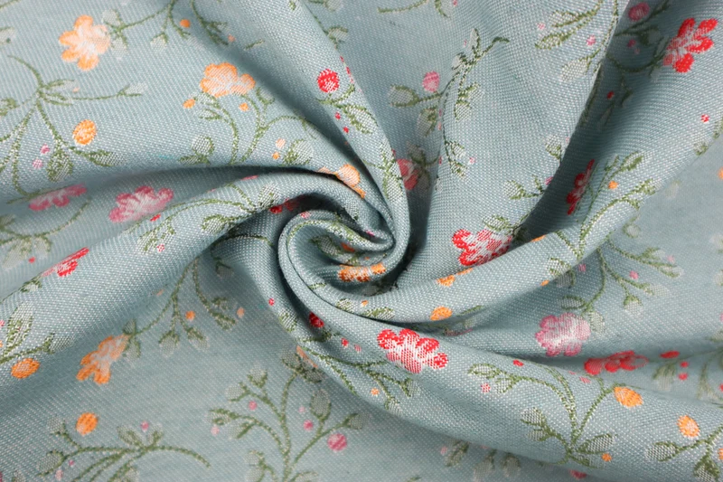 Deko/Bekleidungsstoff Blumenranken - mint