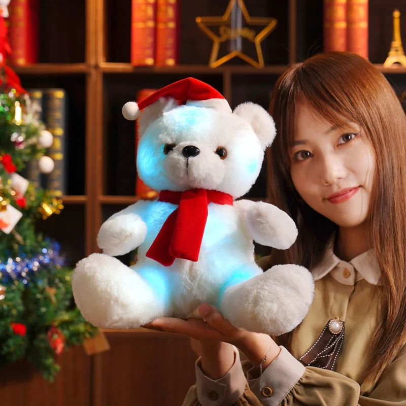 Leuchtender Weihnacht Teddybär Stofftier ca. 28cm