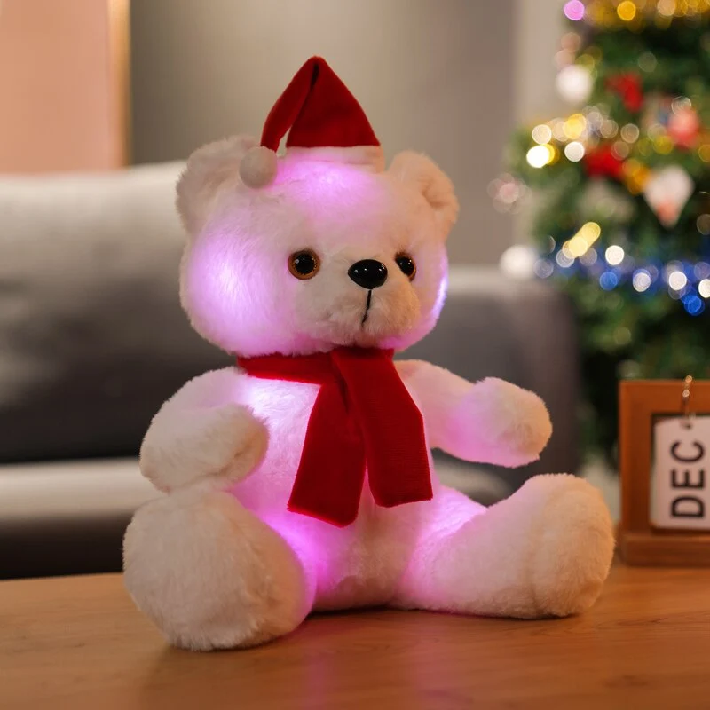 Leuchtender Weihnacht Teddybär Stofftier ca. 28cm