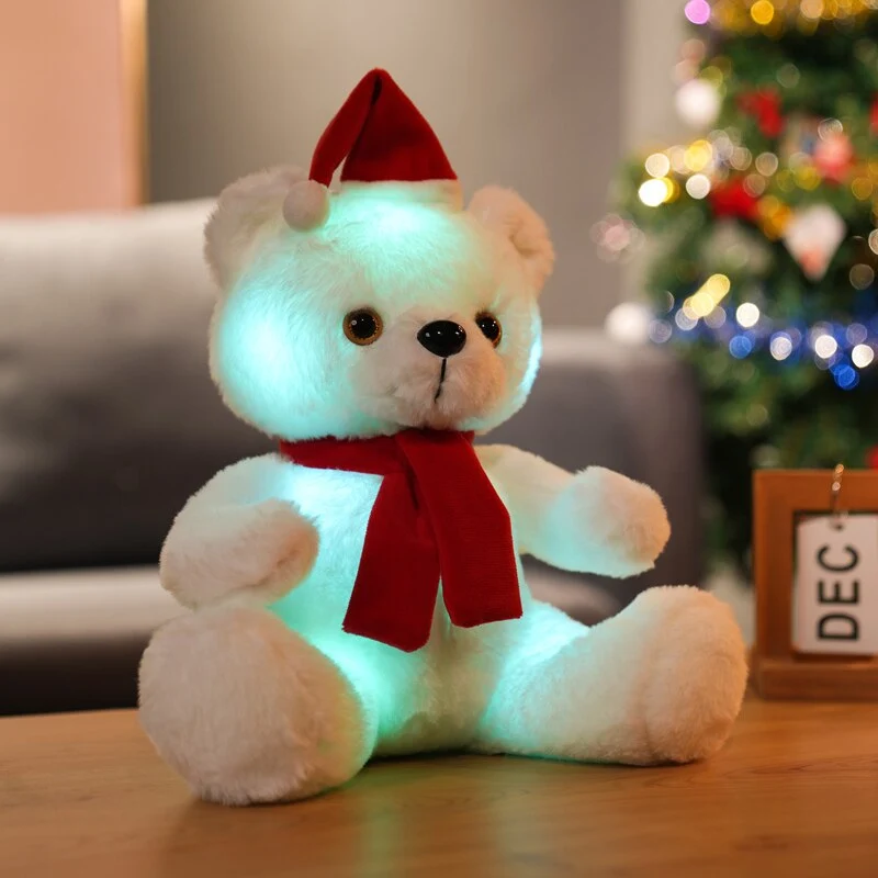 Leuchtender Weihnacht Teddybär Stofftier ca. 28cm