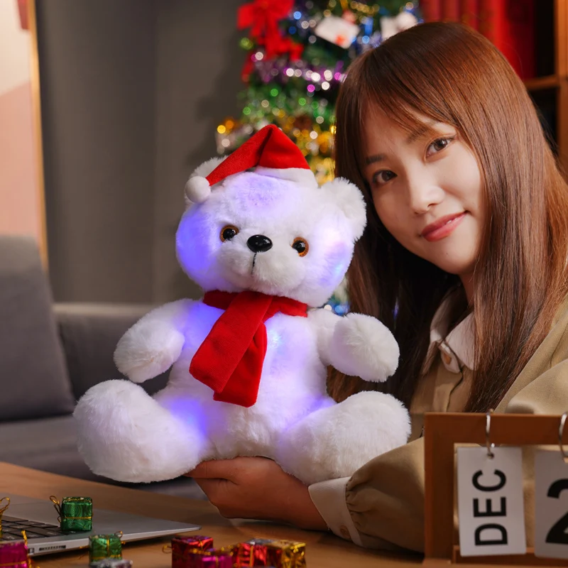 Leuchtender Weihnacht Teddybär Stofftier ca. 28cm
