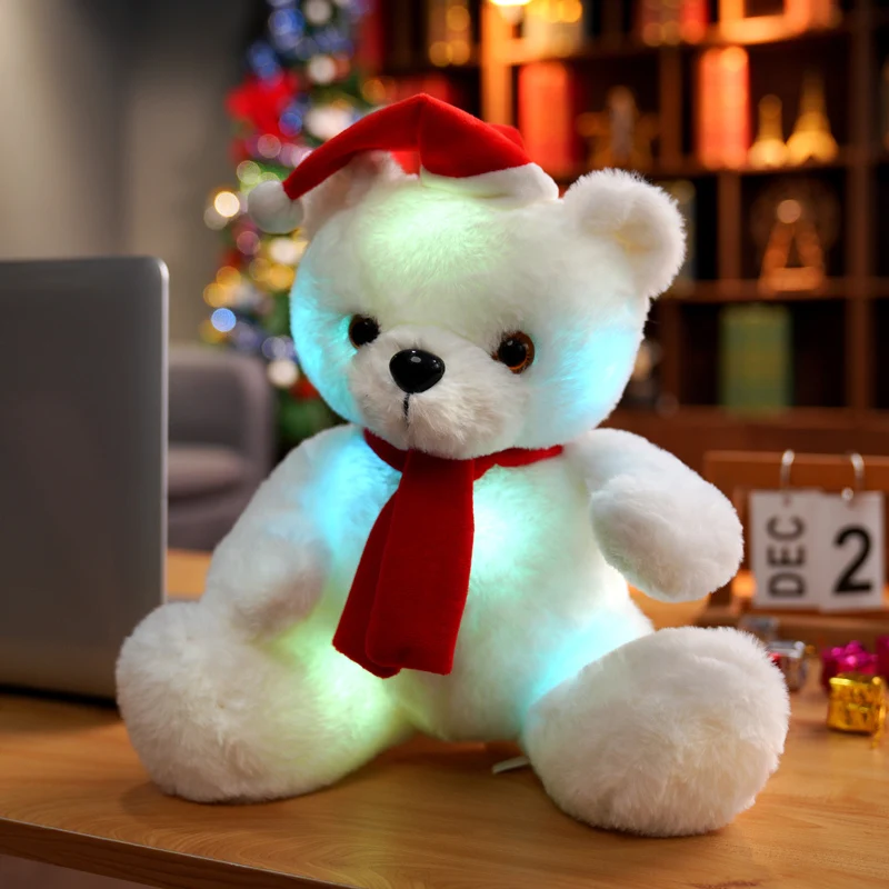 Leuchtender Weihnacht Teddybär Stofftier ca. 28cm
