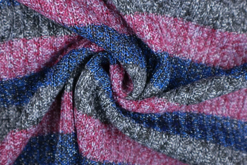 Strickstoff Sina Glamour Streifen