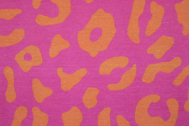 Dekostoff Leo Liebe - orange/pink