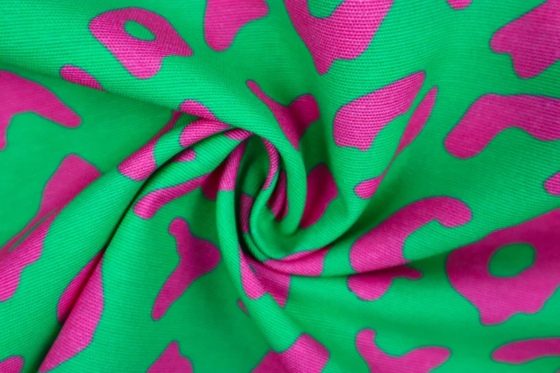 Dekostoff Leo Liebe - pink/kiwi