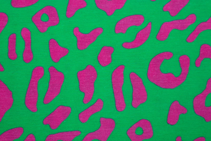 Dekostoff Leo Liebe - pink/kiwi