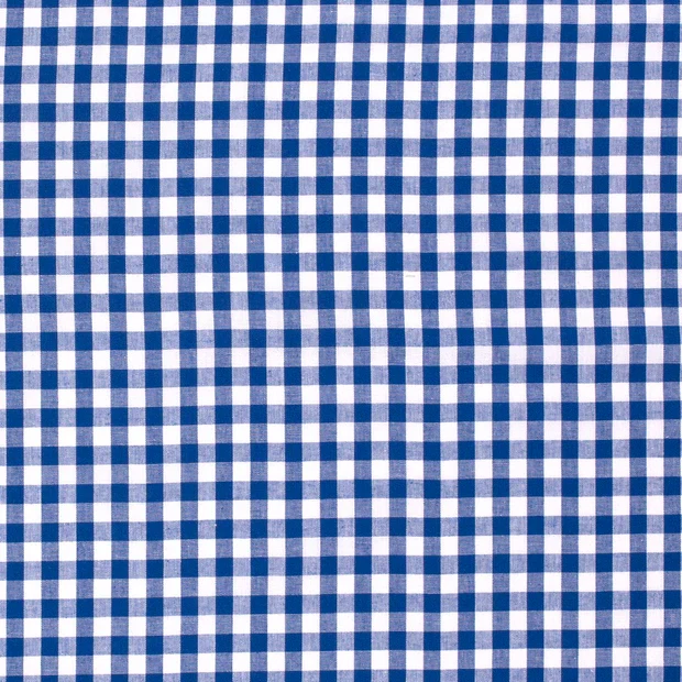 Baumwoll Cretonne Vichy Karo 10mm - 5027 royalblau
