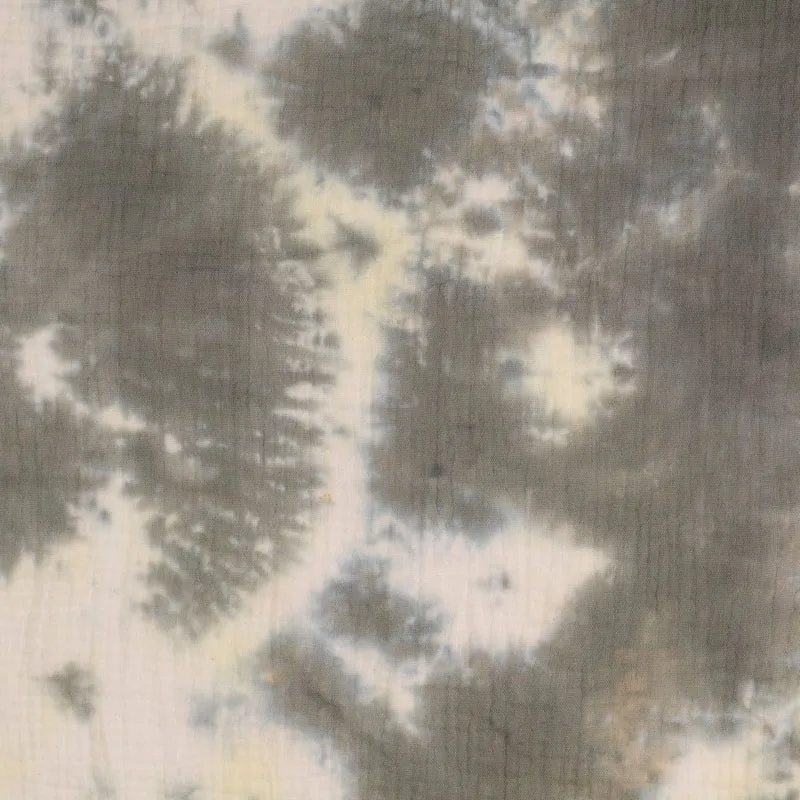 Double Gauze Musselin Batikdesign grau