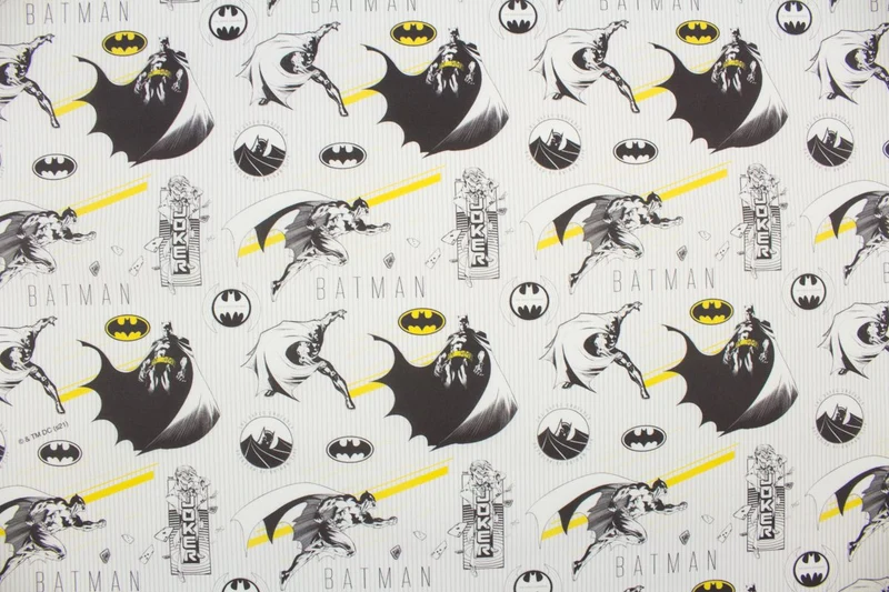 Lizenz Baumwoll Popeline Batman Streifen