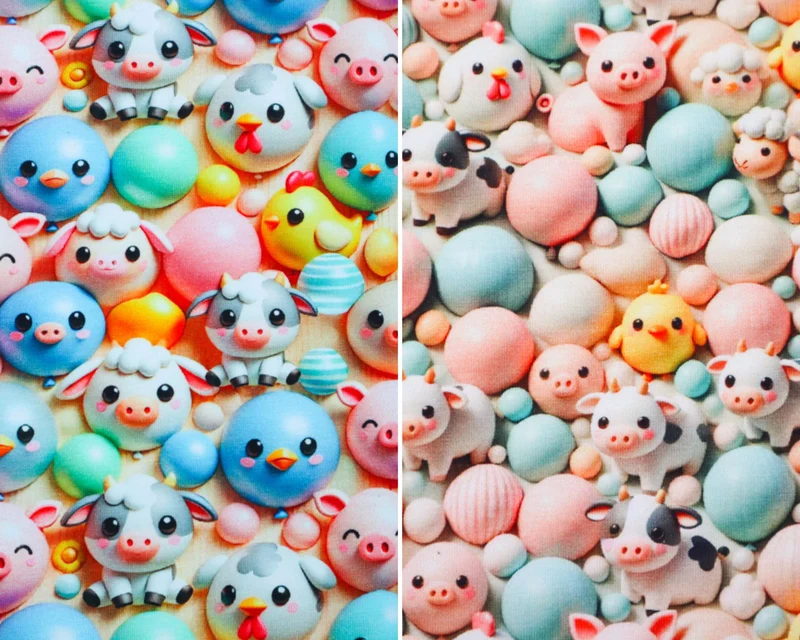 Baumwolljersey Digital Animal Balloons