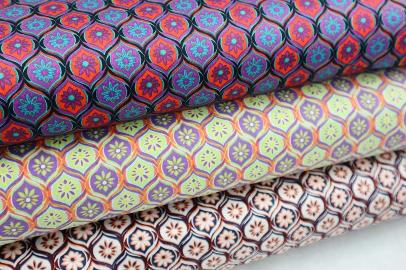 Baumwoll Stretch Satin Flower Flair
